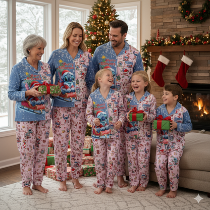 Lilo Stitch Pajamas Christmas, Stitch And Angel Pajamas Set, Disney Matching Pajamas, Stitch Pajamas Family, Birthday Gift For Her Him