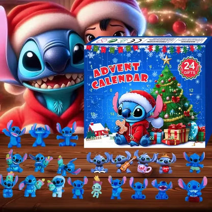 Stitch Christmas Advent Calendar Anime New Year Blind Box 24-Day Countdown Surprise Box Children'S Toys Gift Guess Bag