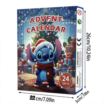 Stitch Christmas Advent Calendar Anime New Year Blind Box 24-Day Countdown Surprise Box Children'S Toys Gift Guess Bag