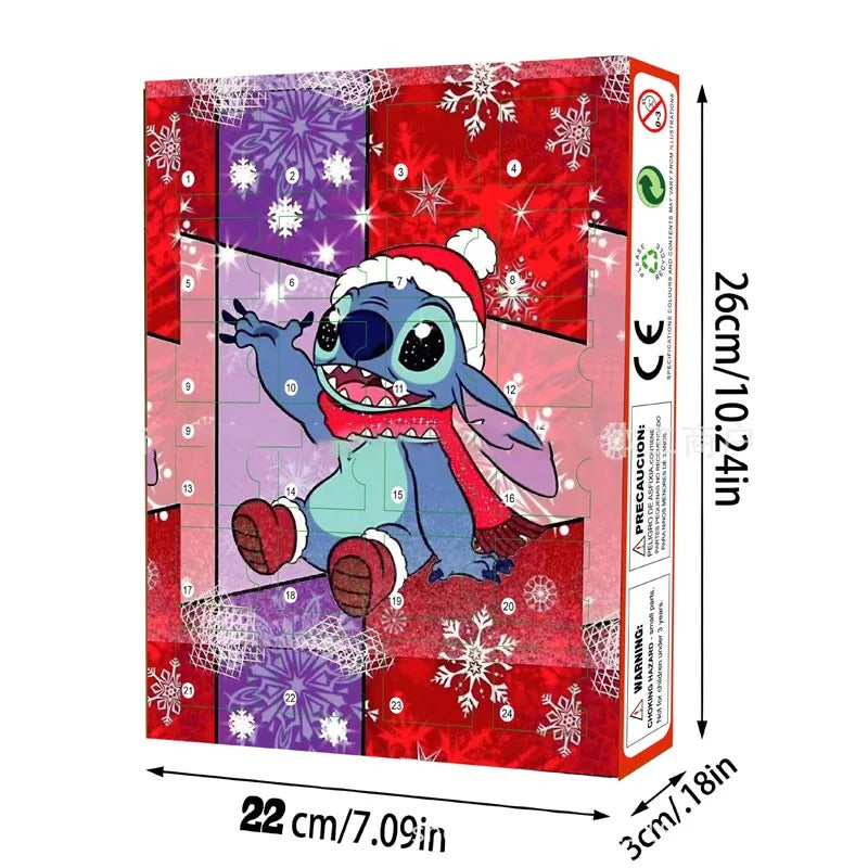 Stitch Christmas Advent Calendar Anime New Year Blind Box 24-Day Countdown Surprise Box Children'S Toys Gift Guess Bag