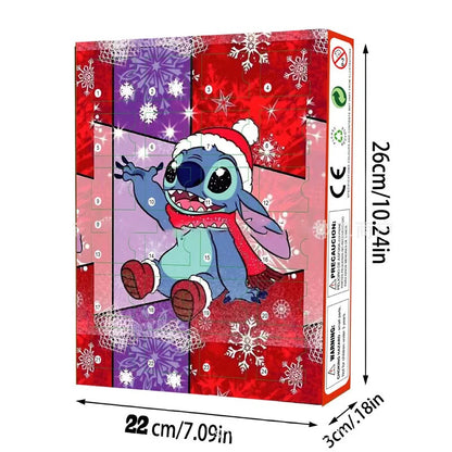 Stitch Christmas Advent Calendar Anime New Year Blind Box 24-Day Countdown Surprise Box Children'S Toys Gift Guess Bag