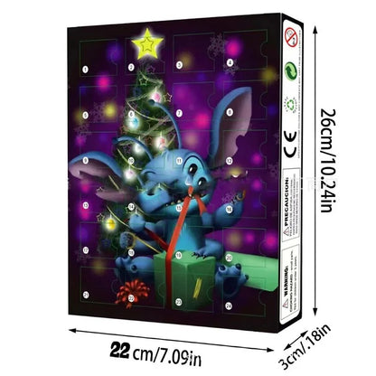 Stitch Christmas Advent Calendar Anime New Year Blind Box 24-Day Countdown Surprise Box Children'S Toys Gift Guess Bag