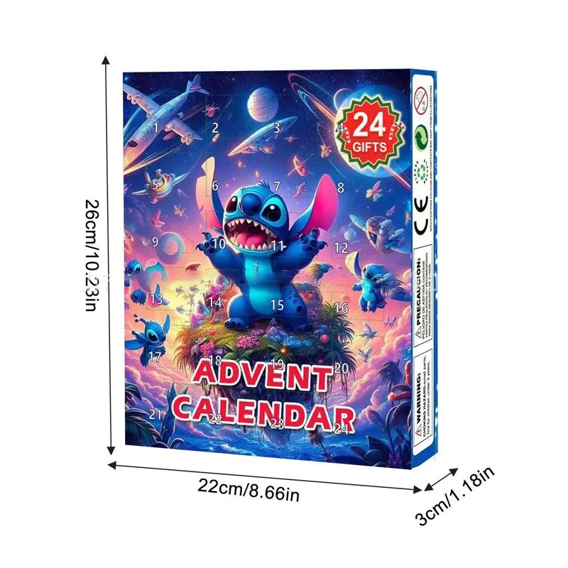 Stitch Christmas Advent Calendar Anime New Year Blind Box 24-Day Countdown Surprise Box Children'S Toys Gift Guess Bag