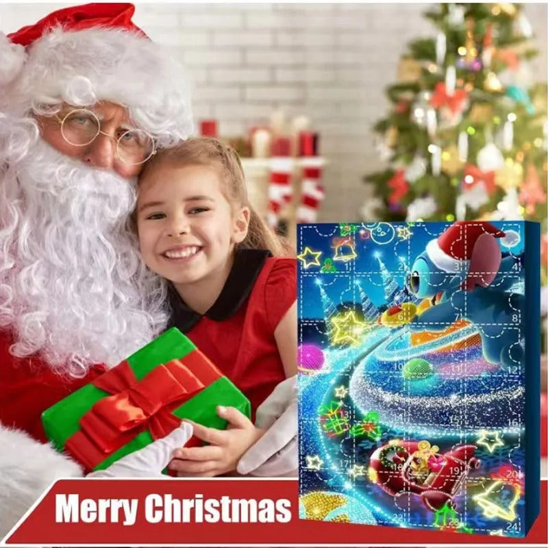 Stitch Christmas Advent Calendar Anime New Year Blind Box 24-Day Countdown Surprise Box Children'S Toys Gift Guess Bag