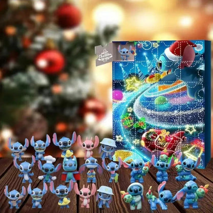 Stitch Christmas Advent Calendar Anime New Year Blind Box 24-Day Countdown Surprise Box Children'S Toys Gift Guess Bag