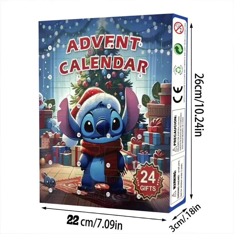 Stitch Christmas Advent Calendar Anime New Year Blind Box 24-Day Countdown Surprise Box Children'S Toys Gift Guess Bag